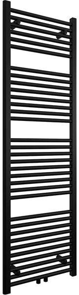 Koupelnový radiátor Lincoln - středové připojení 50mm/boční - 484W - černá matná - 1600x500 mm