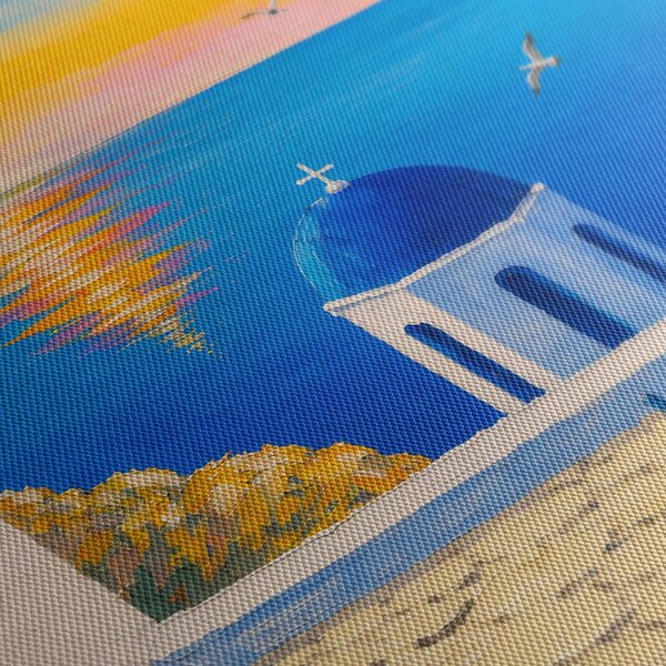 Obraz řecký ostrov při západu