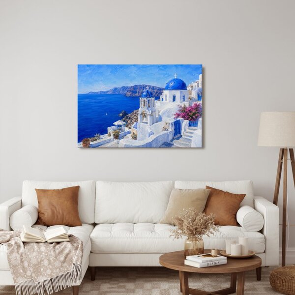 Obraz modré kupole Santorini