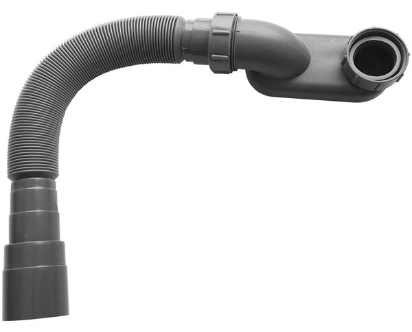 Sifon vanový flexi - plast - 6/4" - DN40/50 - šedá