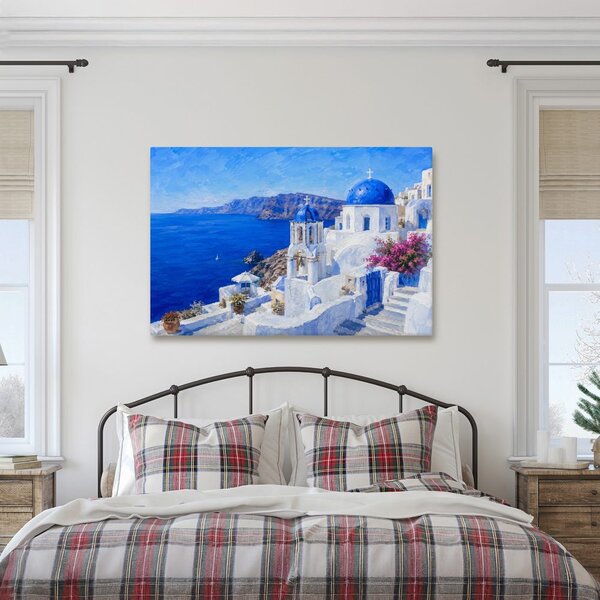 Obraz modré kupole Santorini