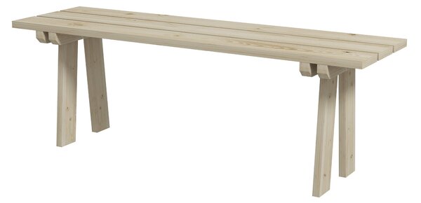 Outsunny Dřevěná zahradní lavice pro 2 osoby 220 kg nosnost, venkovní lavice pro terasu, zahradu a bazén 130x38x45 cm přírodní | Aosom