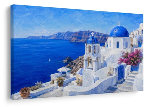 Obraz modré kupole Santorini