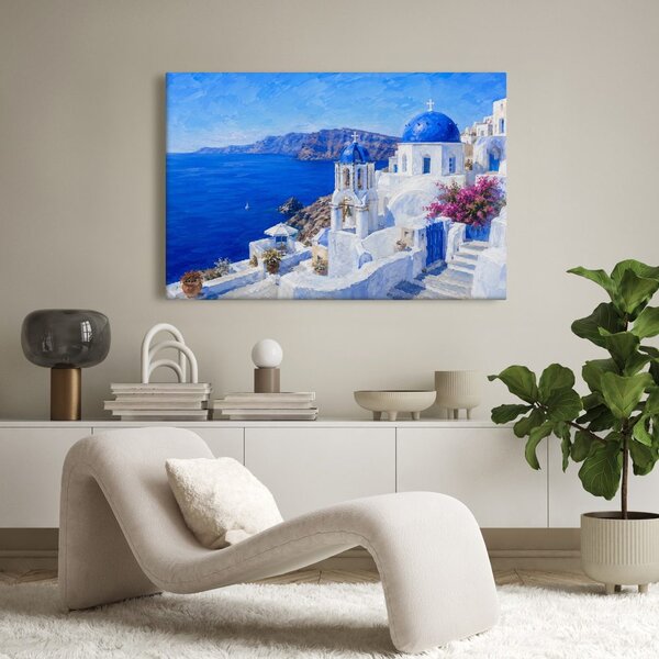 Obraz modré kupole Santorini