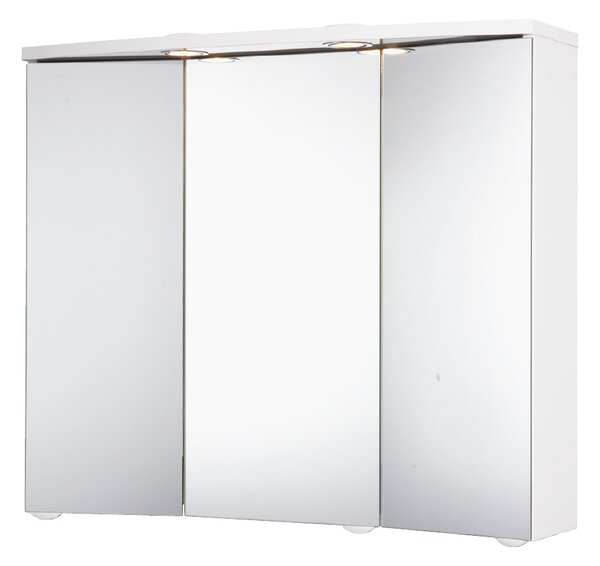 Jokey MDF skříňky TRAVA LED Zrcadlová skříňka (galerka) - bílá - š. 75 cm, v. 65 cm, hl. 22 cm 111514120-0110