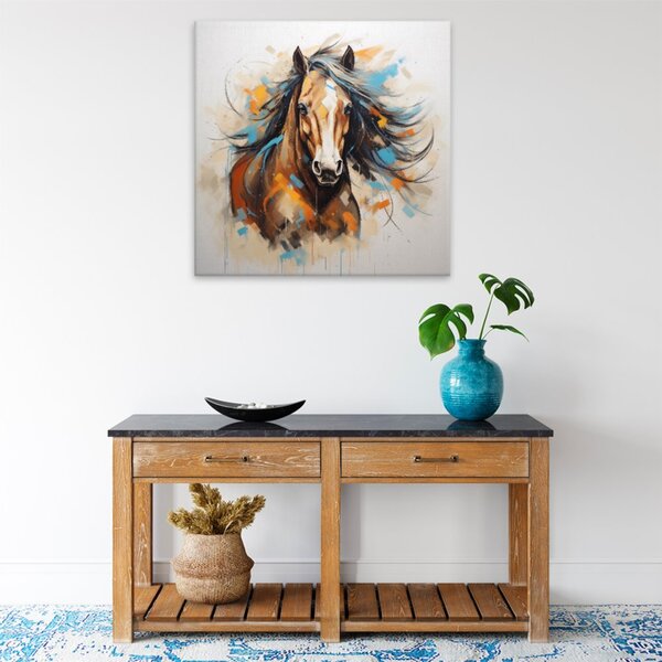 Obraz na plátně - Kůň v pohybu - 40x40 cm - CZ výroba