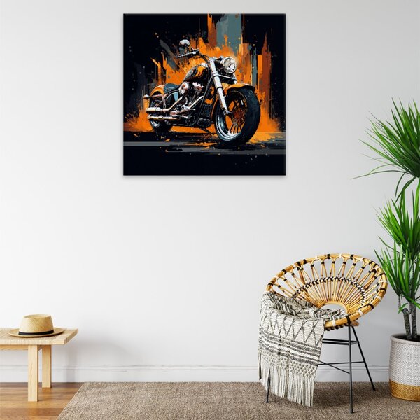 Obraz na plátně - Motorka Harley Davidson - 40x40 cm