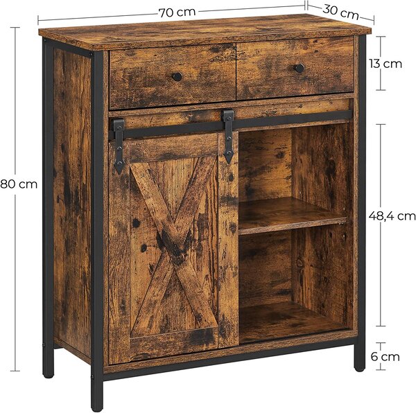SONGMICS Úložná skříňka Vasagle Muni 70 cm hnědá