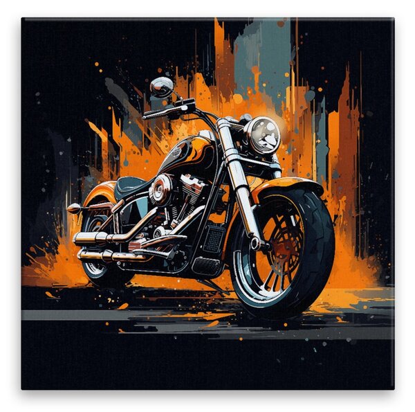 Obraz na plátně - Motorka Harley Davidson - 40x40 cm