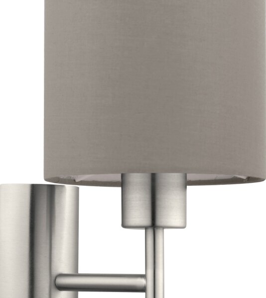 Eglo 94925 - Nástěnné svítidlo PASTERI 1xE27/60W/230V taupe
