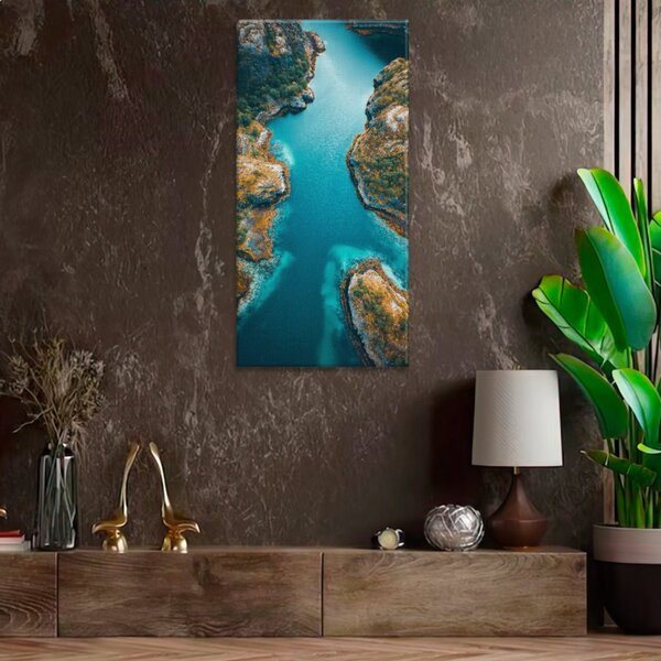 Obraz na plátně - Pohled z vrtulníku - 30x60 cm