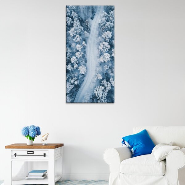 Obraz na plátně - Zimní cesta - 30x60 cm - CZ výroba