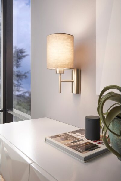 Eglo 94925 - Nástěnné svítidlo PASTERI 1xE27/60W/230V taupe