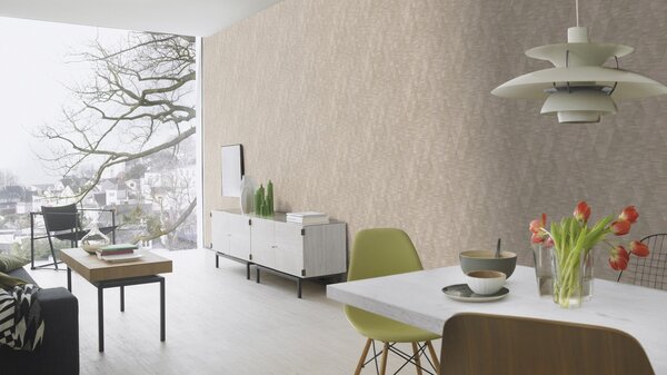 RASCH | Vliesová tapeta na zeď Liverna 417234 | 0,53 x 10,05 m | béžová