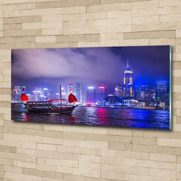 Fotoobraz na skle Noční Hongkong osh-65990377