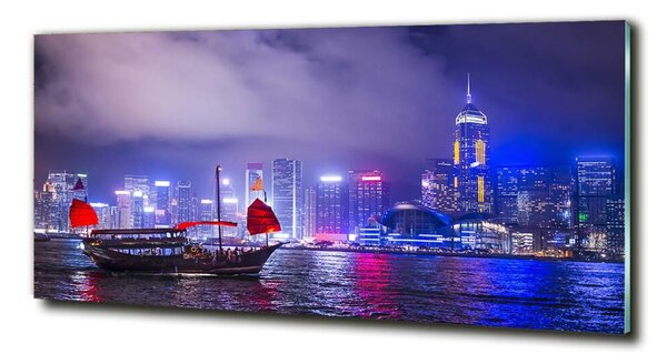 Fotoobraz na skle Noční Hongkong osh-65990377