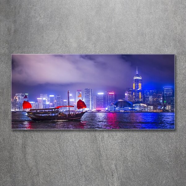 Fotoobraz na skle Noční Hongkong osh-65990377