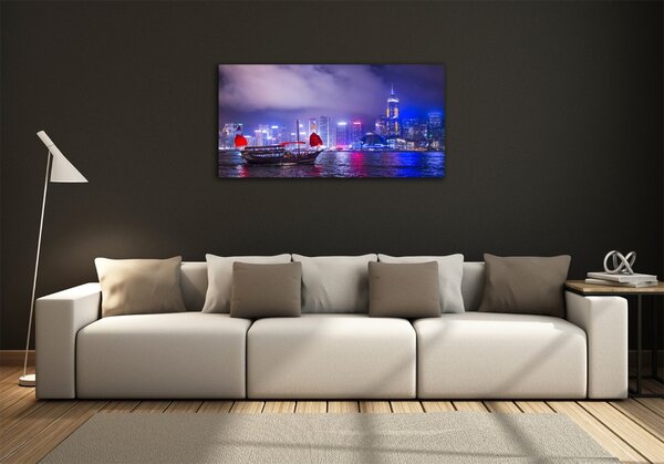 Fotoobraz na skle Noční Hongkong osh-65990377