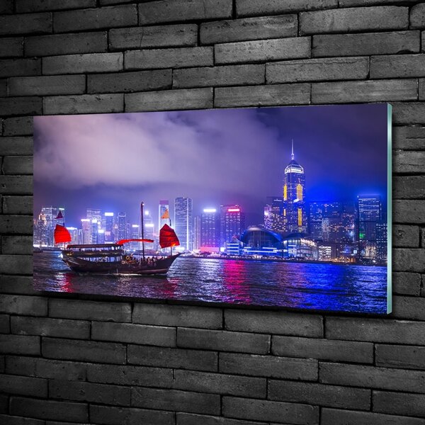 Fotoobraz na skle Noční Hongkong osh-65990377