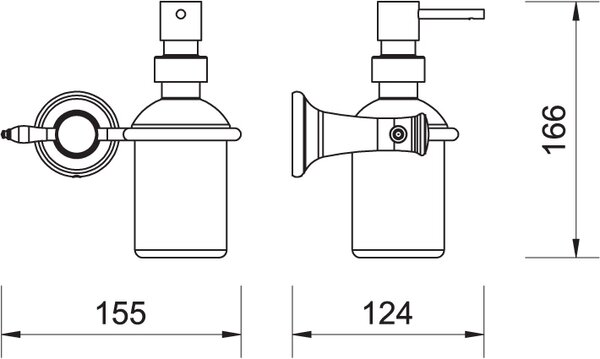 Ferro - Dávkovač mýdla ANTICA, bronz, AAI34BR
