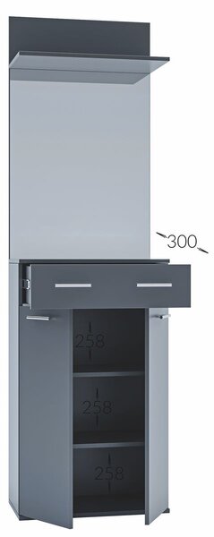 ARMADI II předsíňová stěna sonoma