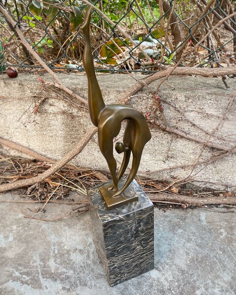 Modernistická bronzová socha - Hadí žena - MODERN ART