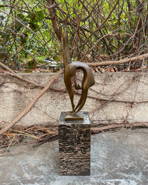 Modernistická bronzová socha - Hadí žena - MODERN ART