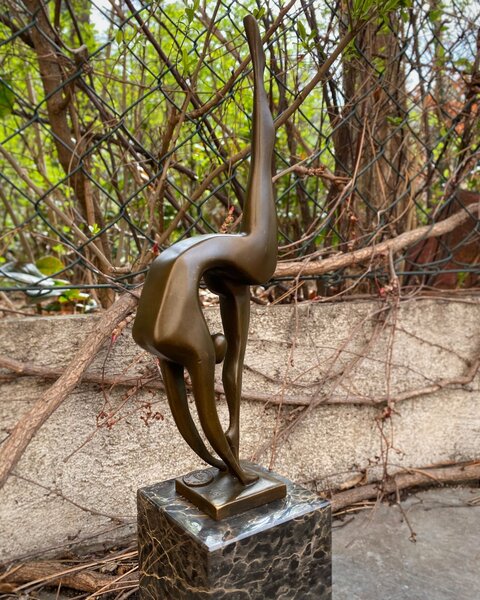 Modernistická bronzová socha - Hadí žena - MODERN ART