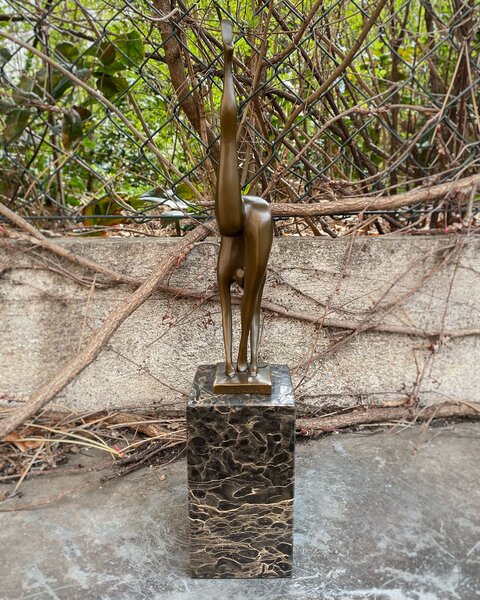 Modernistická bronzová socha - Hadí žena - MODERN ART