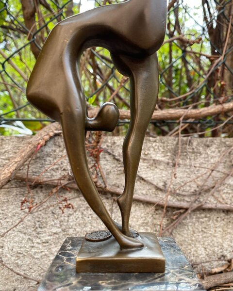 Modernistická bronzová socha - Hadí žena - MODERN ART