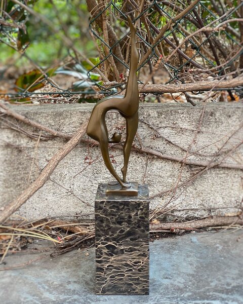 Modernistická bronzová socha - Hadí žena - MODERN ART