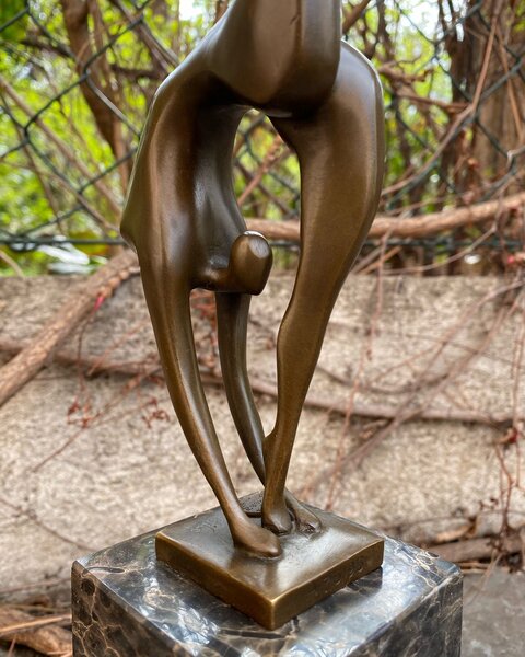 Modernistická bronzová socha - Hadí žena - MODERN ART