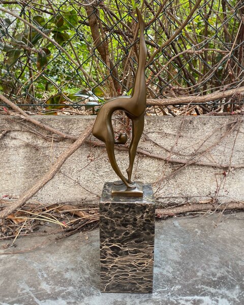 Modernistická bronzová socha - Hadí žena - MODERN ART