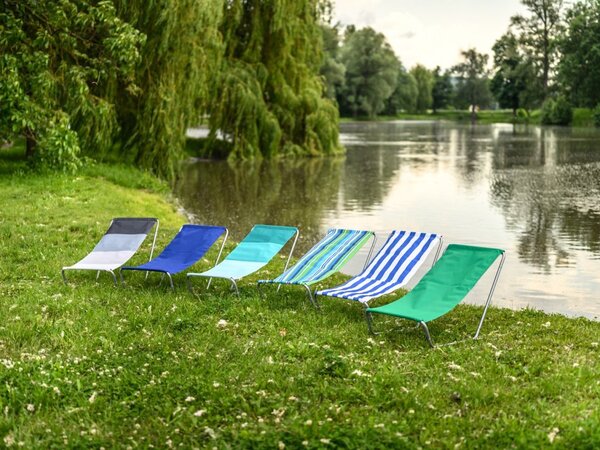 Sada 2 ks skládacích plážových lehátek SAND PINEAPPLE, barevné