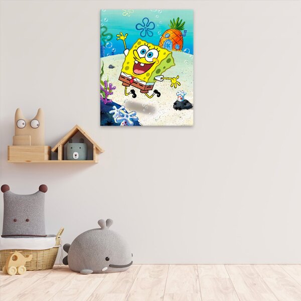Obraz na plátně - SpongeBob - 40x50 cm - CZ výroba