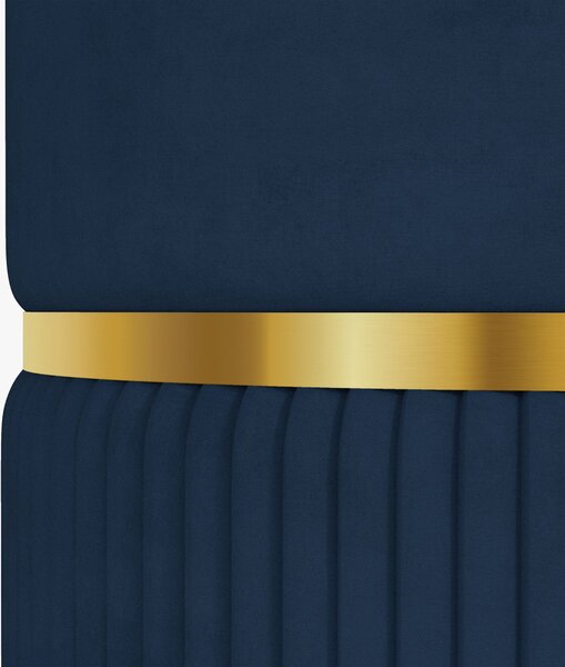 HOMCOM Pouf, taburet, úložný box, ve velurové tkanině, moderní design, 36 x 36 x 44 cm, do obývacího pokoje, ložnice, modrý | Aosom