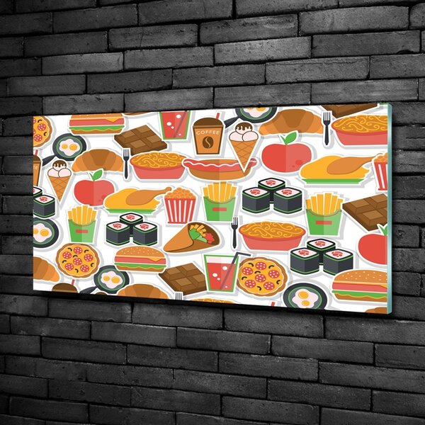 Foto obraz skleněný horizontální Fast food osh-66312714