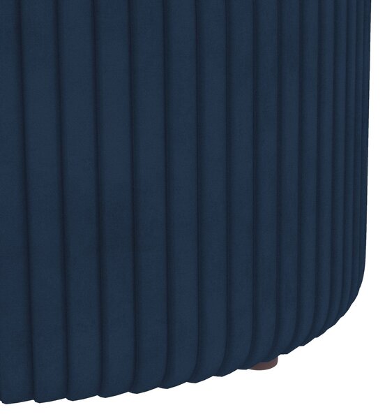 HOMCOM Pouf, taburet, úložný box, ve velurové tkanině, moderní design, 36 x 36 x 44 cm, do obývacího pokoje, ložnice, modrý | Aosom