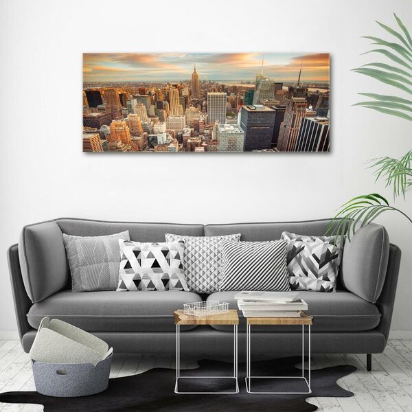 Fotoobraz na skle New York ptačí pohled osh-66358355