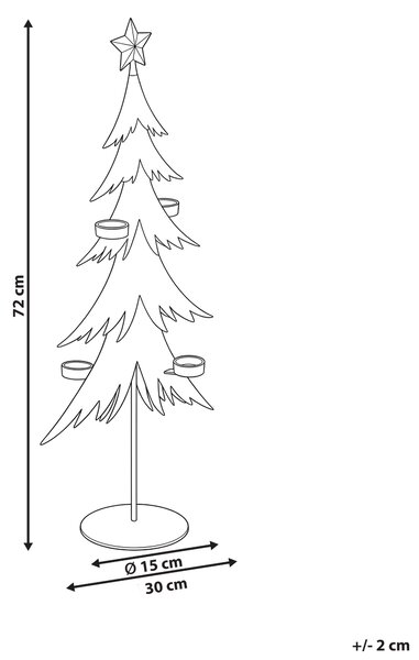 Svícen JOUKIO 72 cm Kov Zlatá