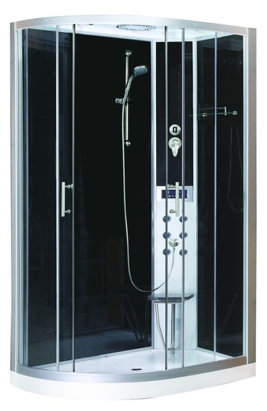 Sanotechnik - VARIO - Hydromasážní sprchový kout 80 x 120 x 215 cm (pravý)
