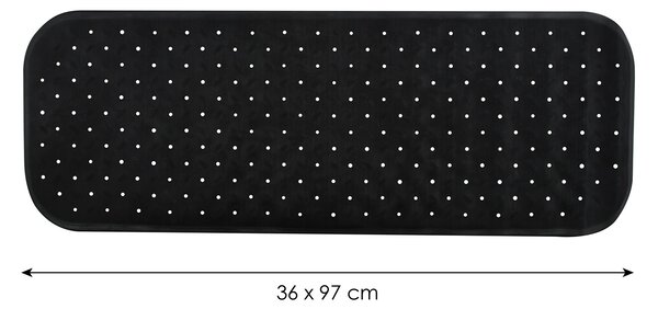 MSV protiskluzová podložka do vany CLASS Premium, černá, SBS kaučuk, 36 x 97 cm