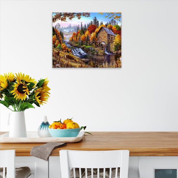Obraz na plátně - Mlýn v přírodě - 50x40 cm