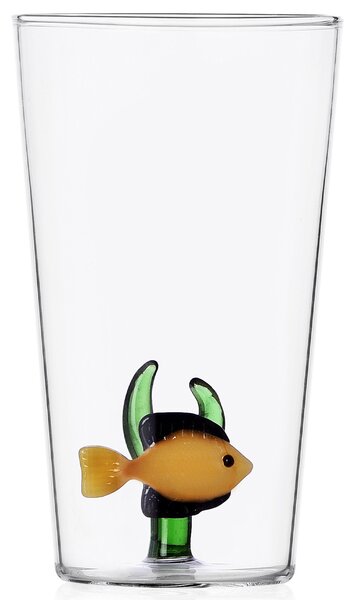 Ichendorf Milano designové sklenice na vodu Marine Garden Longdrink Yellow Fish Green Seaweed