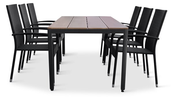 Zahradní jídelní set MILANO + 6x židle Paris