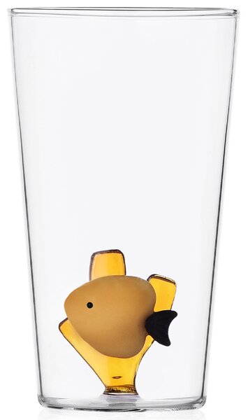 Ichendorf Milano designové sklenice na vodu Marine Garden Longdrink Yellow Fish Amber Seaweed