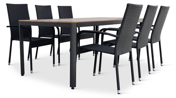 Zahradní jídelní set MILANO + 6x židle Paris