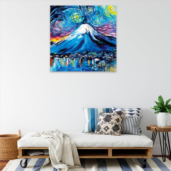 Obraz na plátně - Nikdy neviděl Fuji van Gogh - 40x40 cm