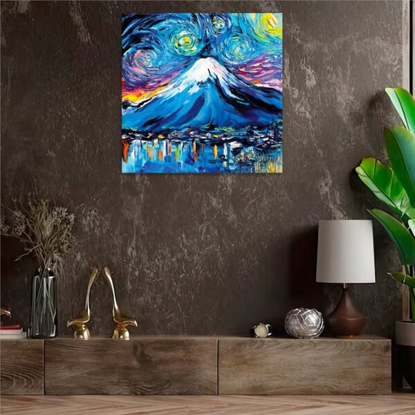 Obraz na plátně - Nikdy neviděl Fuji van Gogh - 40x40 cm