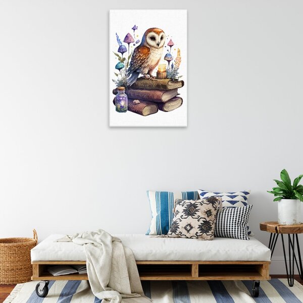 Obraz na plátně - Moudrá sova - 40x60 cm - CZ výroba